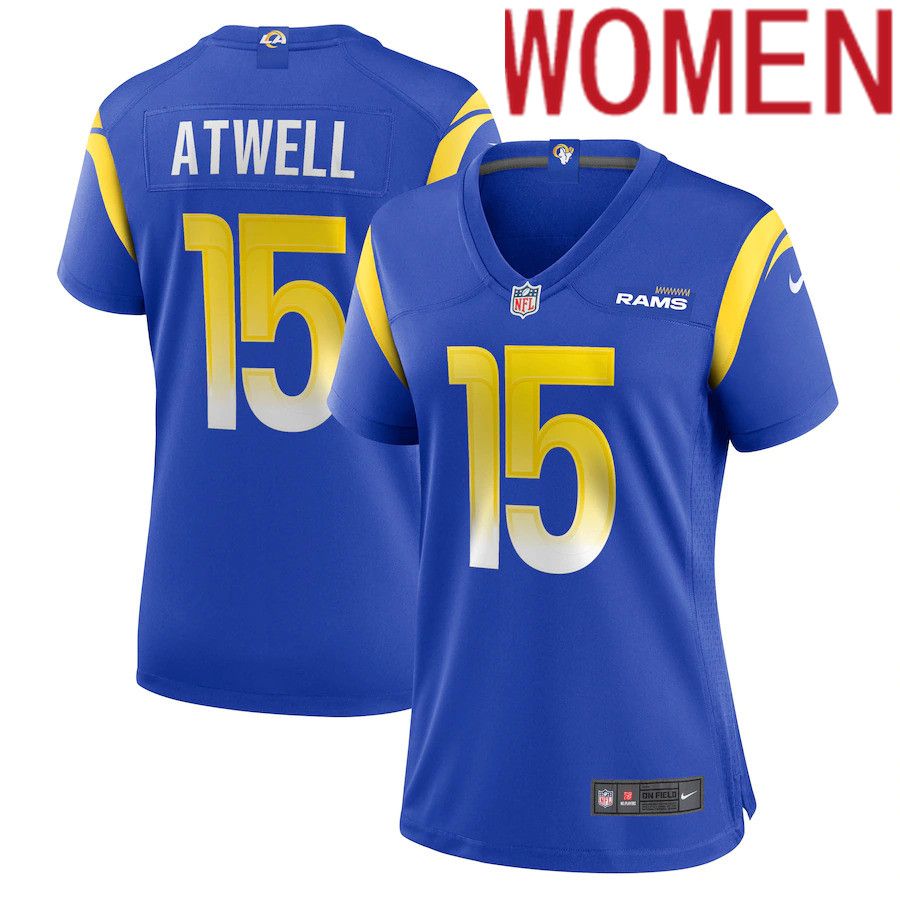 Women Los Angeles Rams 15 Tutu Atwell Nike Royal Game Player NFL Jersey